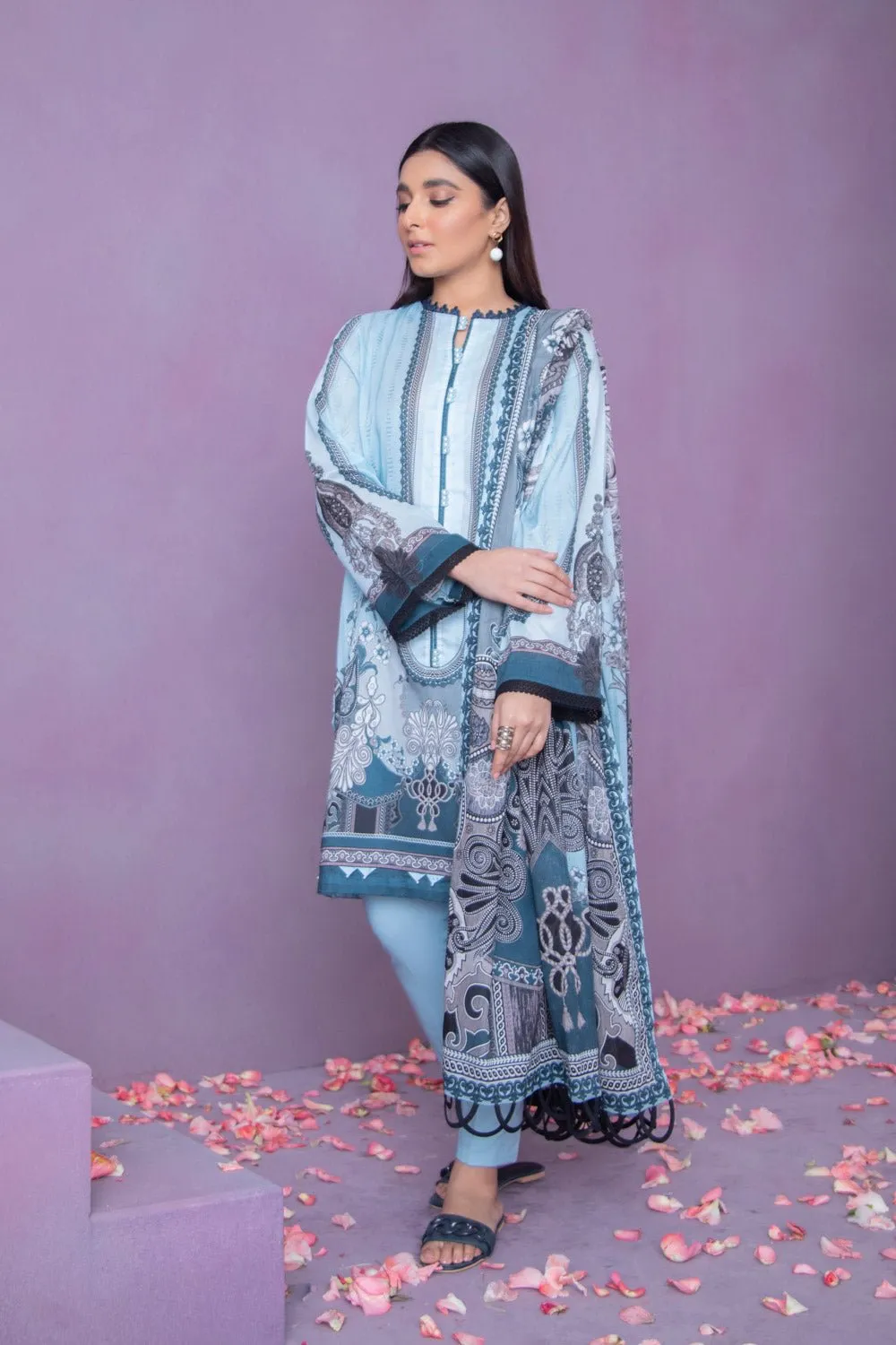 Sapphire- 3Pc Printed Lawn Suit 0U3DAYZ22V18