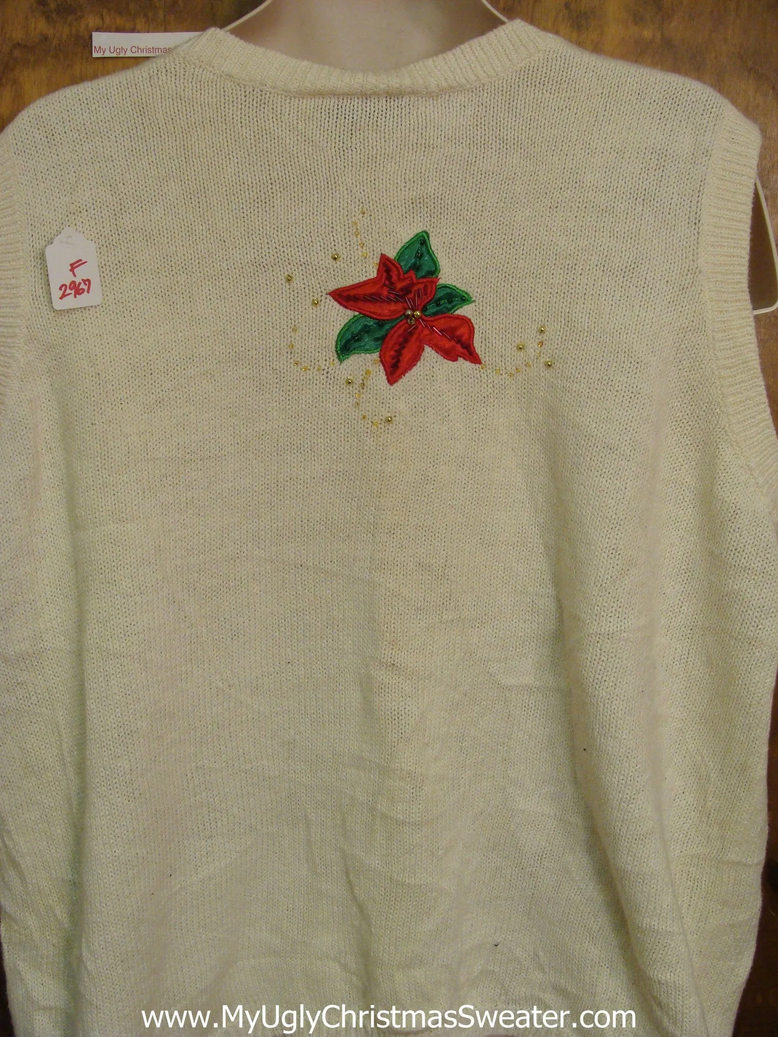 Simply Poinsettias Ugliest Christmas Sweater Vest  XXXL