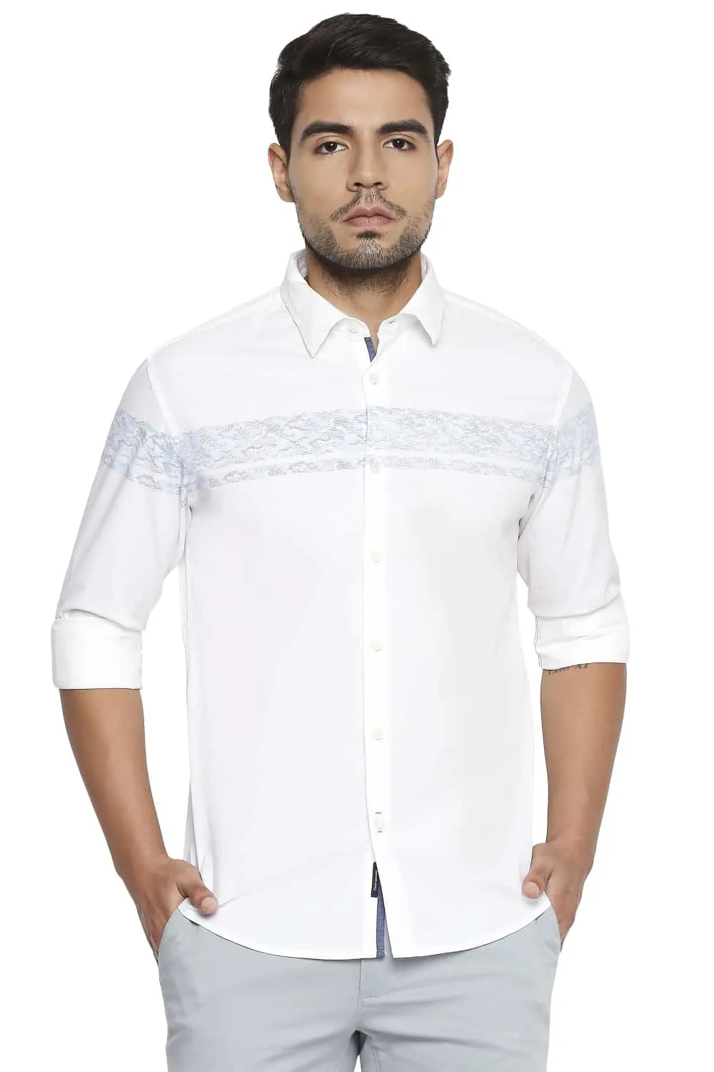 Slim Fit Stretch Poplin Shirt