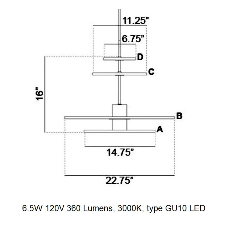 Slizes 4-Layer Modular Pendant Light