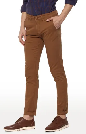 Spykar Sudan_Brown Cotton Men Trousers