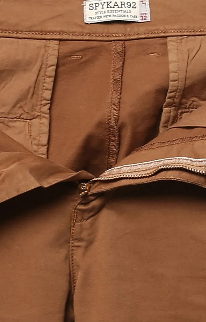 Spykar Sudan_Brown Cotton Men Trousers