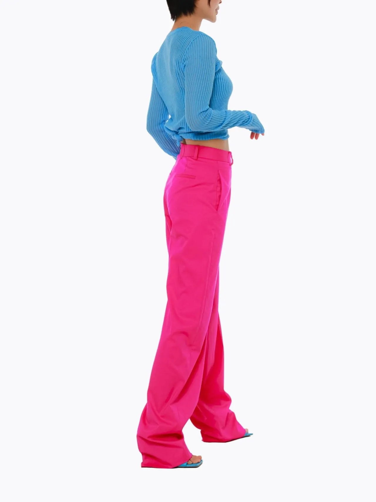 STRAIGHT FIT WIDE TROUSERS