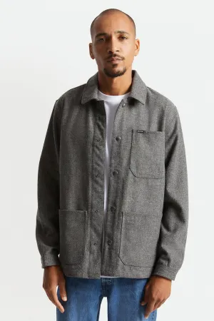 Survey Chore Coat - Black/Grey Herringbone