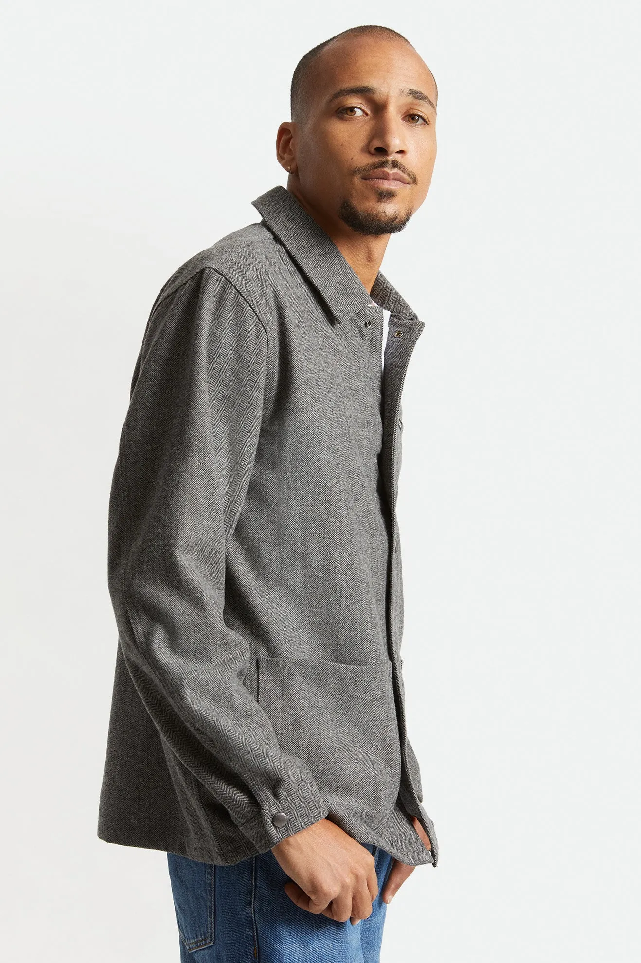 Survey Chore Coat - Black/Grey Herringbone