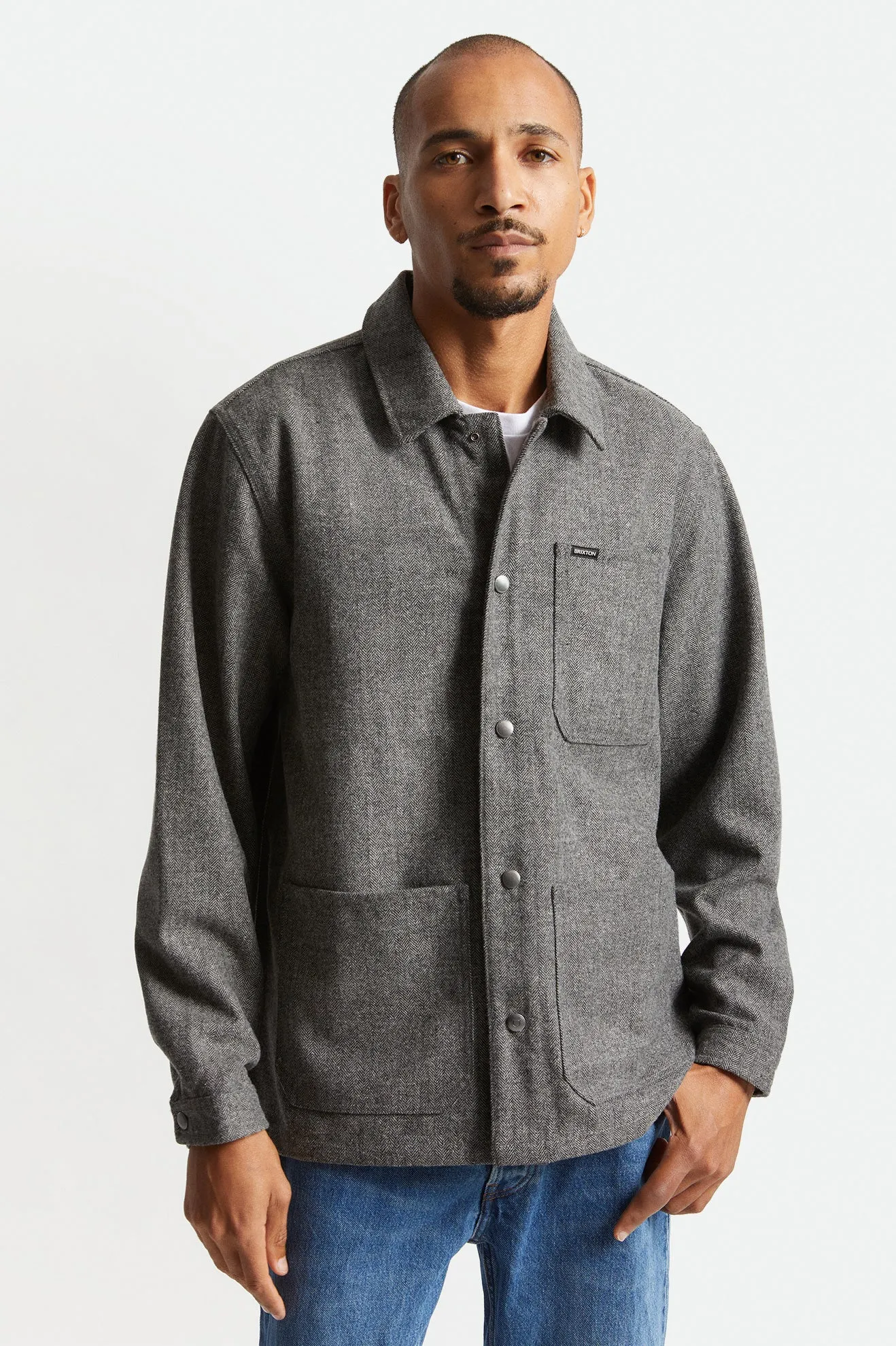 Survey Chore Coat - Black/Grey Herringbone