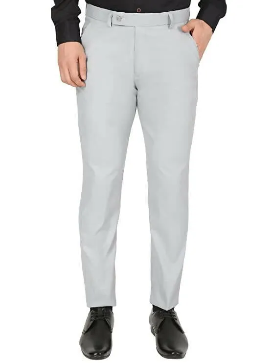 The DS Men's Slim fit Grey Trouser