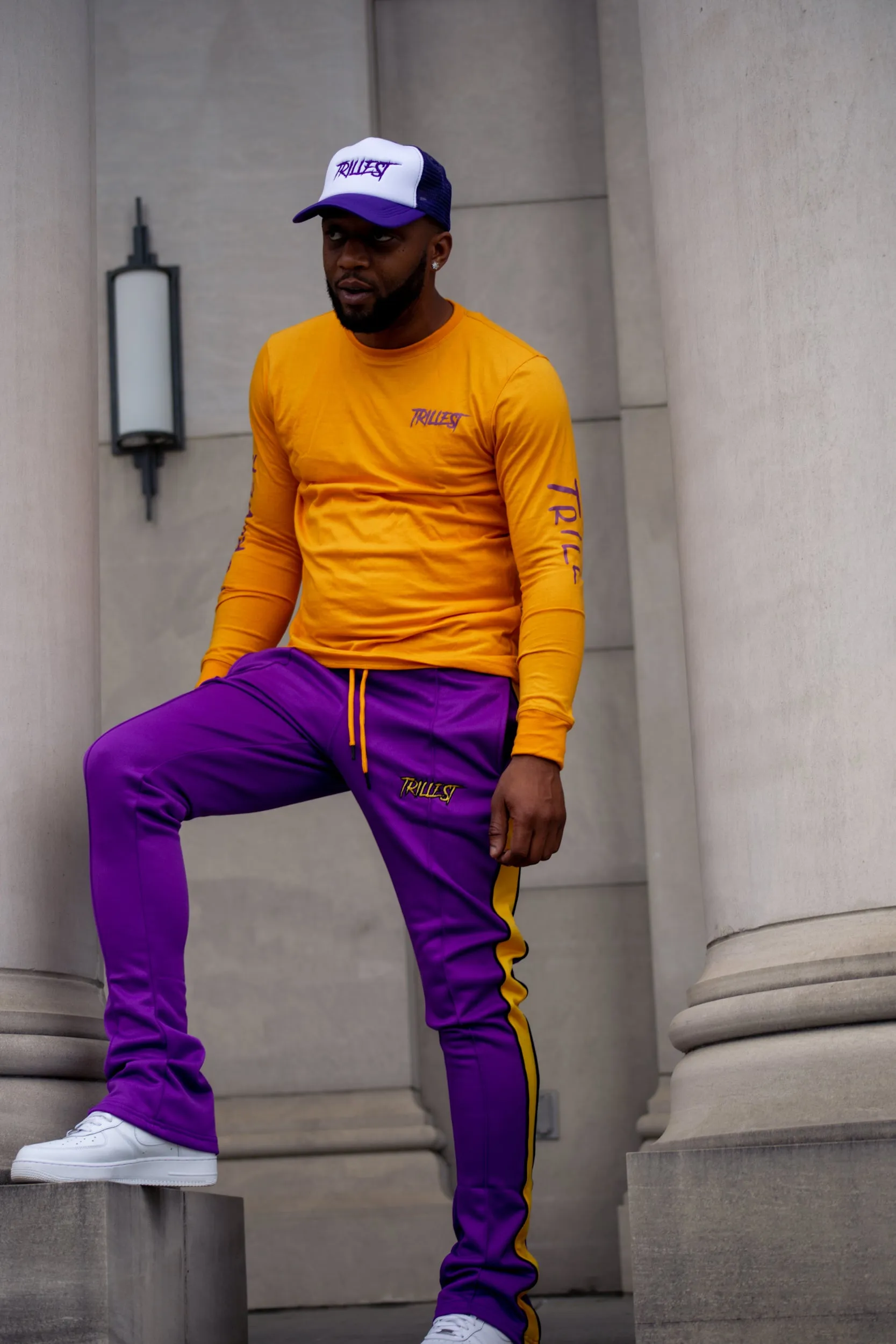 Trillest Gold\Purple Unisex Long Sleeve Tee