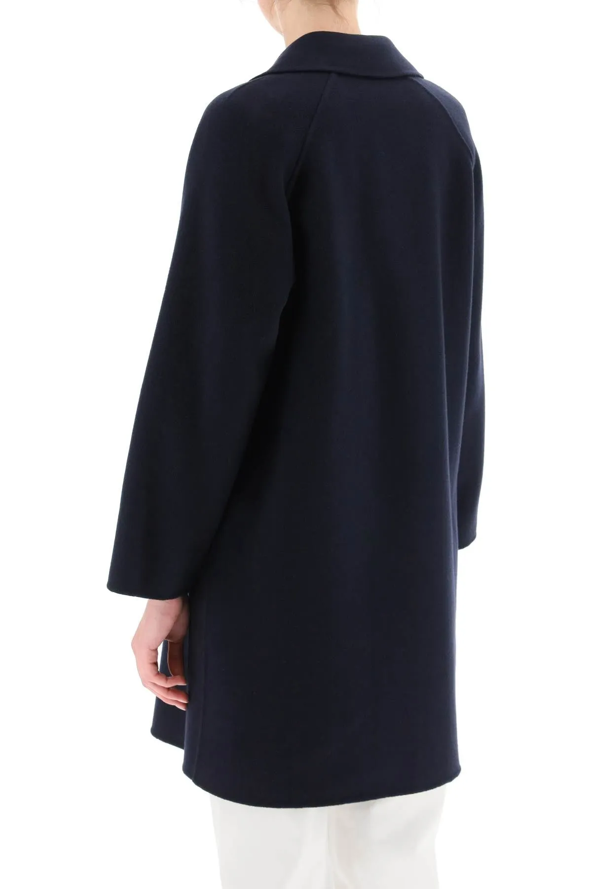 Weekend Max Mara 'rivetto' Double-Breasted Midi Coat In Virgin Wool Blend (Size - 42)