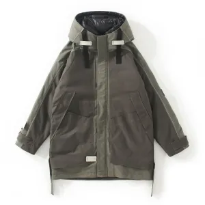 Winter Quality Hooded Zipper Down Jacket Men