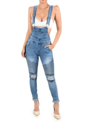 Women's Biker Denim Overalls