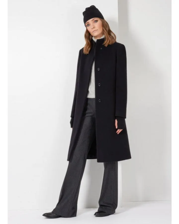 Wool Cashmere Stand Collar Coat