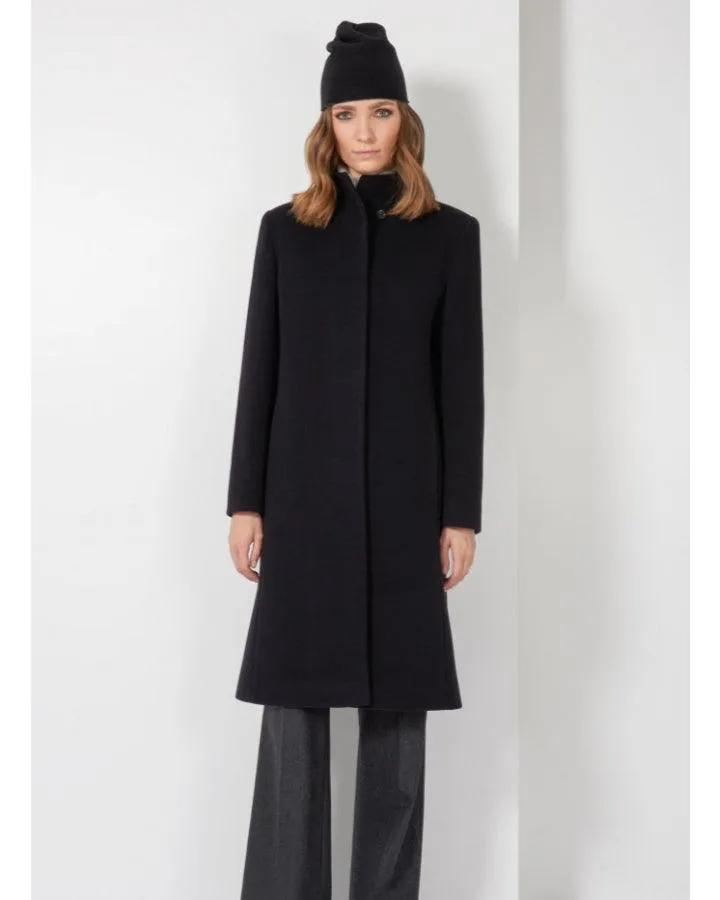 Wool Cashmere Stand Collar Coat