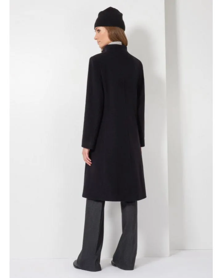 Wool Cashmere Stand Collar Coat